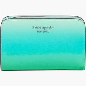 Kate Spade Morgan Ombré Saffiano Leather Wallet in Mint Liqueur NWT